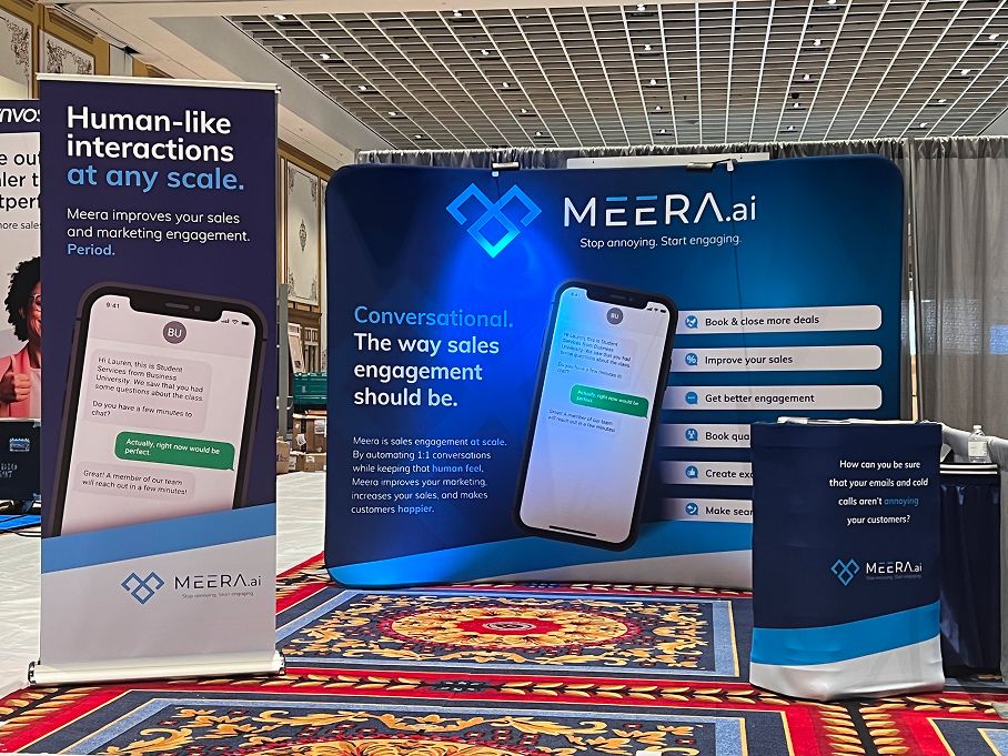 Old Meera tradeshow booth